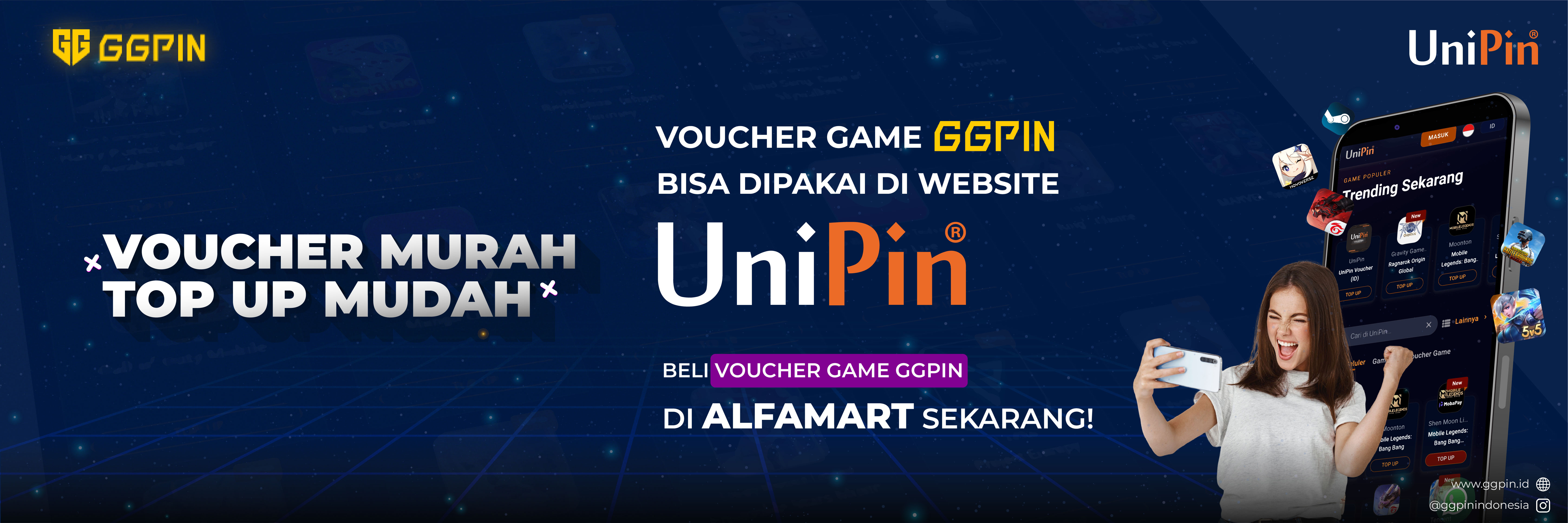 Voucher Game GGPin bisa dipakai di website UniPin!!